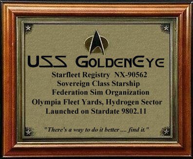 USS Goldeneye Dedication Plaque