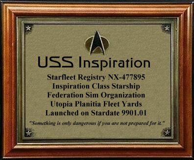 USS Inspiration Dedication Plaque