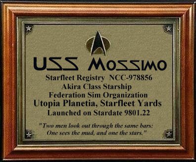 USS Mossimo Dedication Plaque